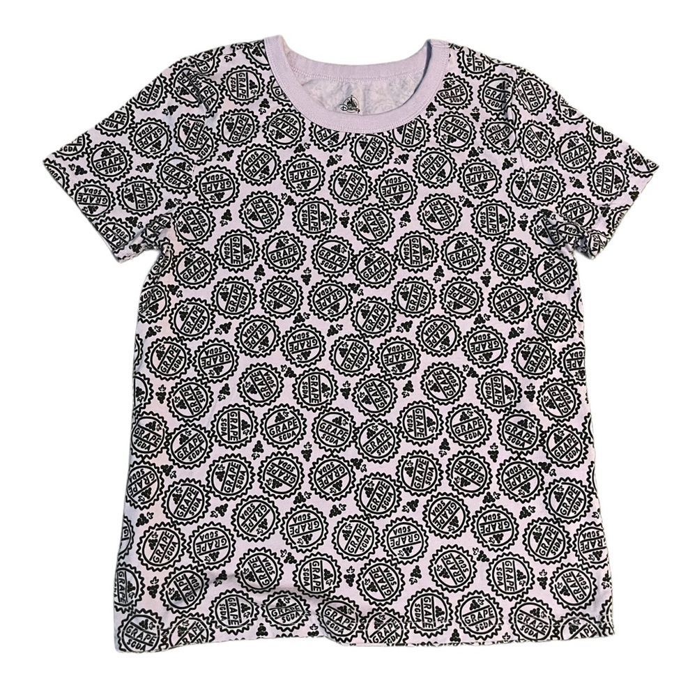 DISNEY UP Grape Soda Cap Lavender & Black Graphic Tee Woman’s Size Small - Picture 2 of 5